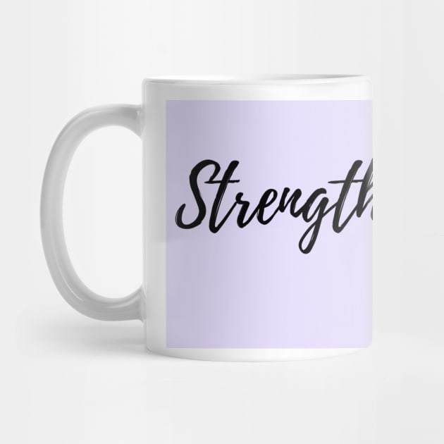 Strength - Purple Background Positive Affirmation by ActionFocus